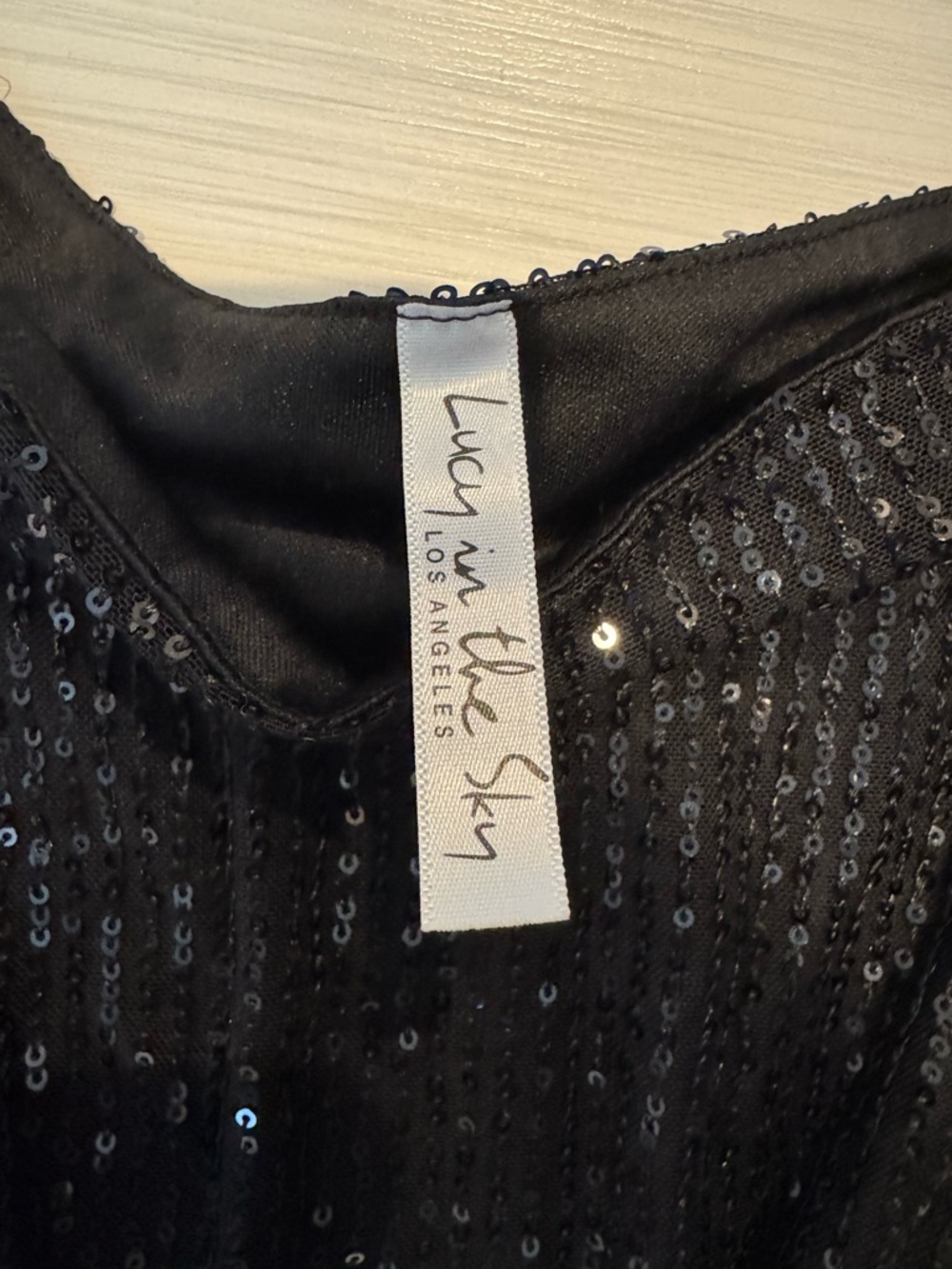 Lucy in the Sky Black Long-Sleeve Sequin Bodycon Mini Dress - Picture 3 of 3